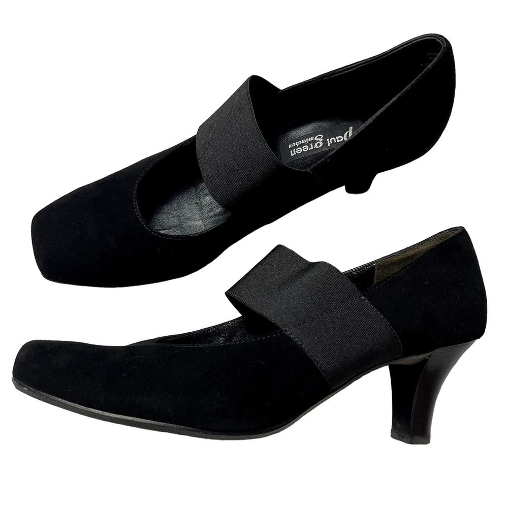 Paul Green Theory Black Suede Pump Heels Size 8.5